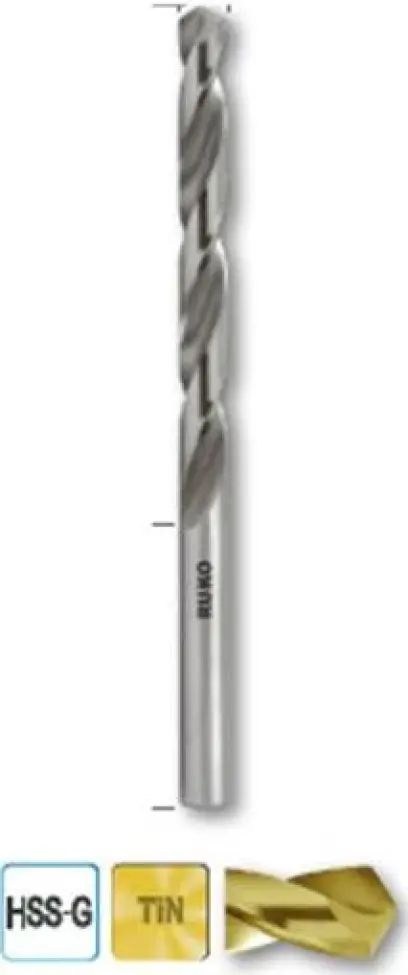 vrták vybruš. HSS-TiN 4.6 mm DIN 338 N